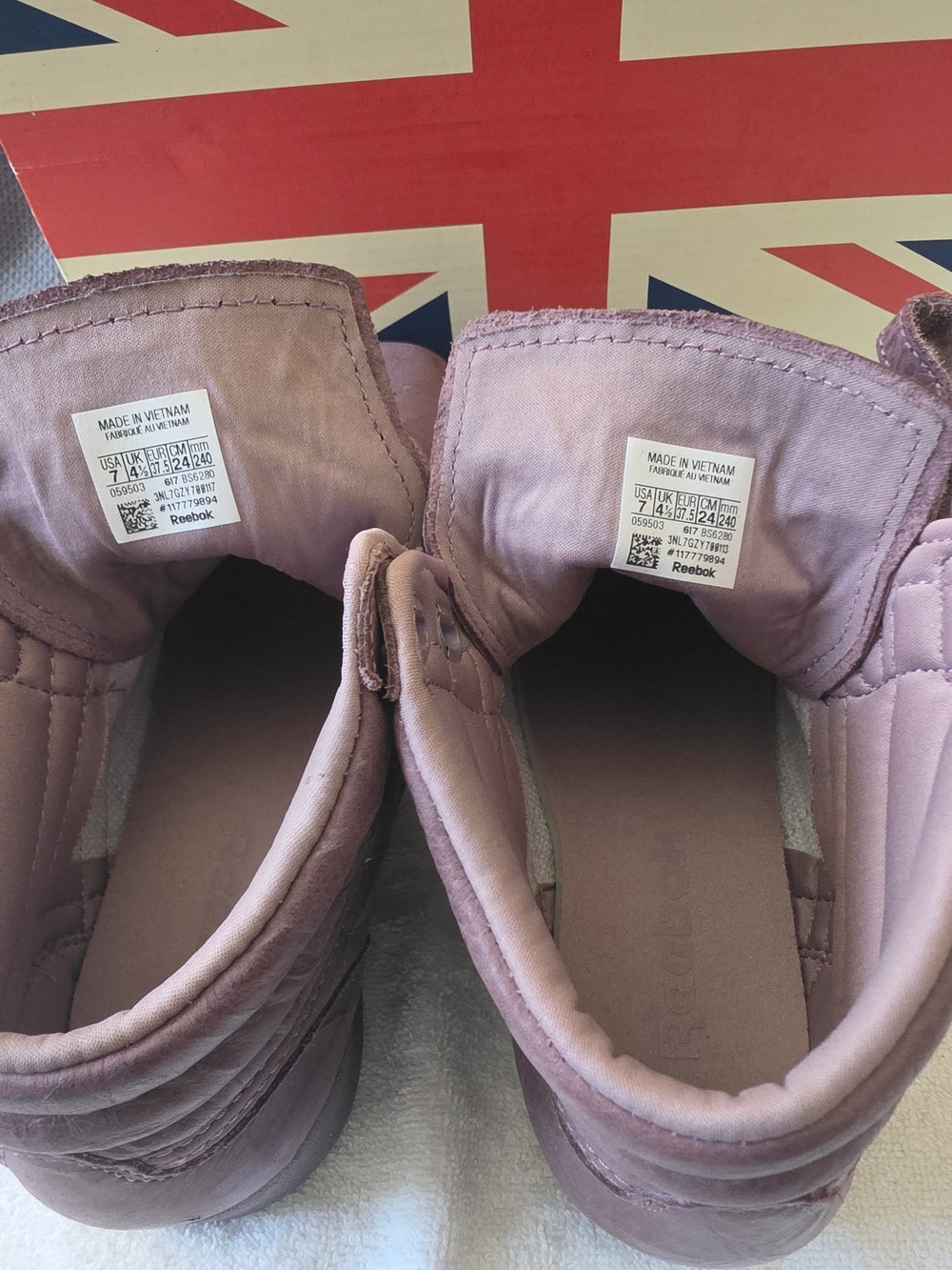 Reebok Classic Freestyle High-Top Sneakers in Mauve- Smoky Orchard, WOMEN Size 7 - Picture 12 of 12